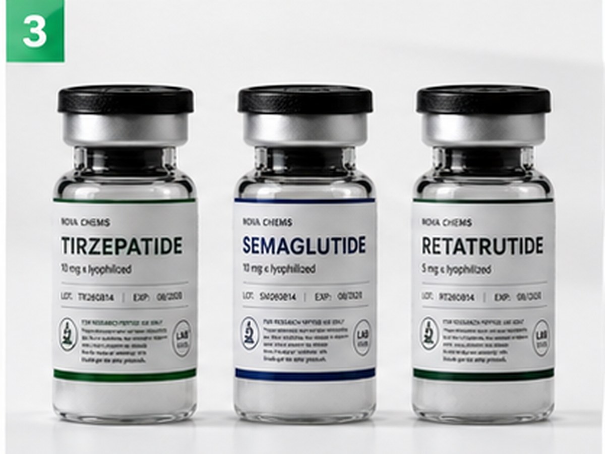Tirzepatide vs Semaglutide vs Retatrutide: comparativa técnica para research